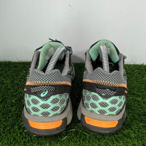 ASICS GEL-Kahana 8 T6L5N Women's Black/Ice Green/Hot Orange Trail Running Sz 9 - Picture 3 of 8